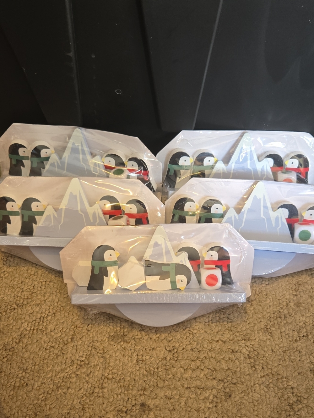 Festive Penguin Wooden Game- 5 Games 983